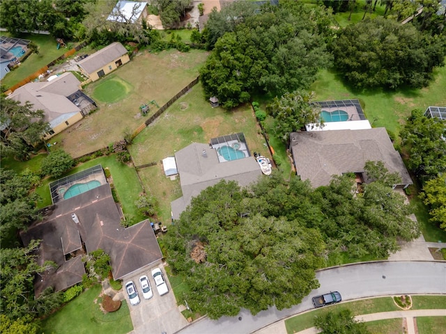 18004 Clear Lake Dr, Lutz, FL 33548 - drone / aerial view of a pool area