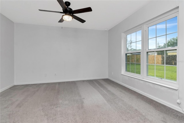 18004 Clear Lake Dr, Lutz, FL 33548 - spare room featuring carpet flooring and ceiling fan