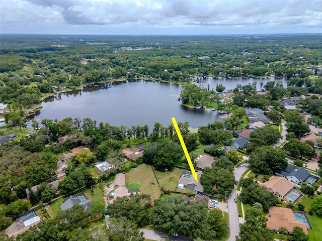 18004 Clear Lake Dr, Lutz, FL 33548 - aerial view of property's location with a nearby body of water and nearby suburban area