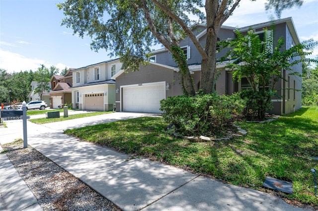 10605 Marsanne Pl, Riverview, FL 33578 - view of front of property with stucco siding, driveway, and a front yard