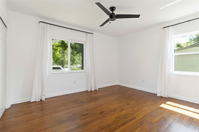 2834 10th Ave N, Saint Petersburg, FL 33713 - spare room featuring wood finished floors and a ceiling fan