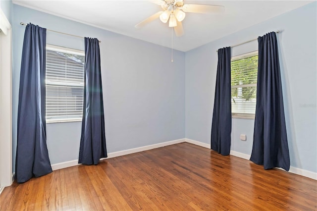 2834 10th Ave N, Saint Petersburg, FL 33713 - spare room with wood finished floors and a ceiling fan