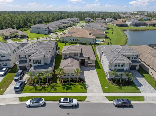 3326 Acacia Bay Ave, Wesley Chapel, FL 33543 - aerial view of residential area featuring a large body of water