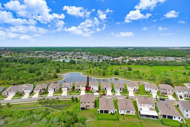5430 Thistle Field Ct, Wesley Chapel, FL 33545 - aerial view of residential area featuring a large body of water