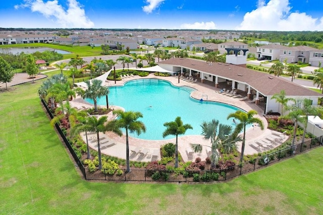 5430 Thistle Field Ct, Wesley Chapel, FL 33545 - community pool featuring a residential view and a patio