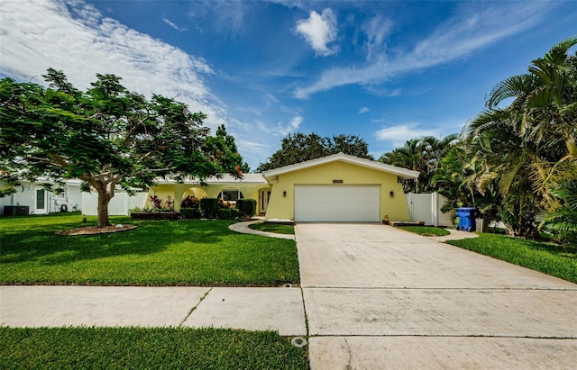 14534 Yacht Club Blvd, Seminole, FL 33776 - view of front facade featuring a garage, driveway, and stucco siding