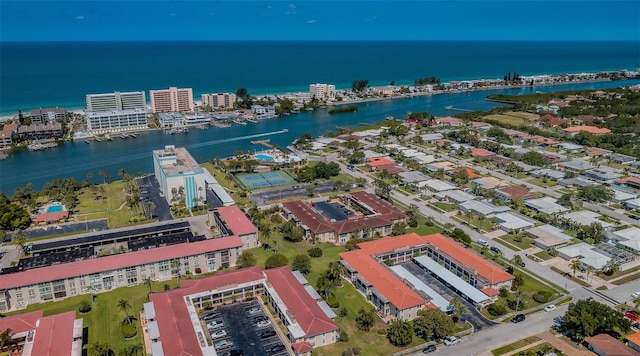 14534 Yacht Club Blvd, Seminole, FL 33776 - aerial view of property and surrounding area featuring a large body of water and apartment complex