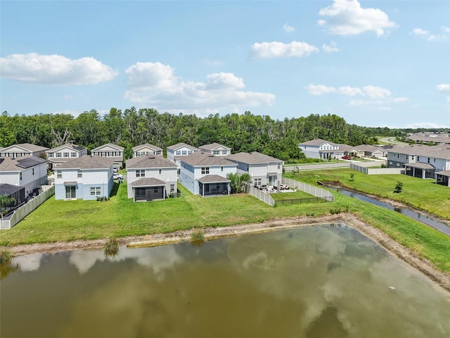 10580 Gliding Eagle Way, Land O Lakes, FL 34638 - aerial view of residential area with a large body of water