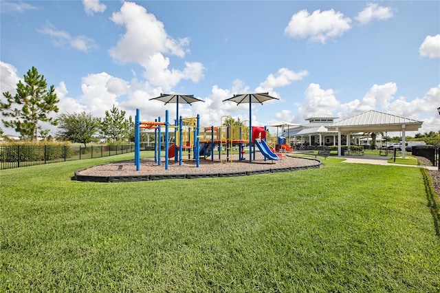 10580 Gliding Eagle Way, Land O Lakes, FL 34638 - community jungle gym featuring a gazebo