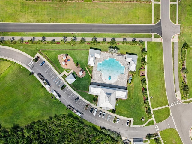 10580 Gliding Eagle Way, Land O Lakes, FL 34638 - bird's eye view of a pool area