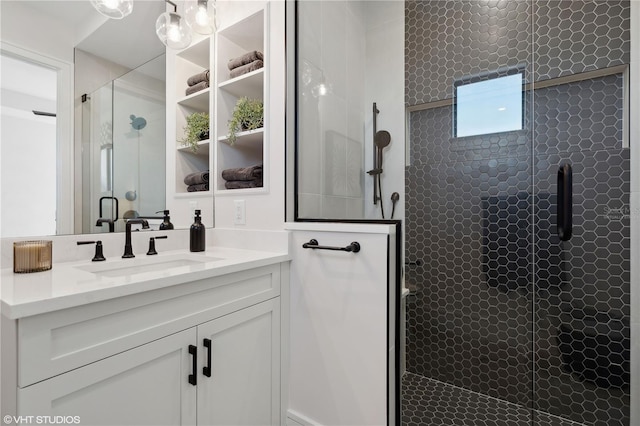 19781 Marino Lake Cir Unit 202, Miromar Lakes, FL 33913 - bathroom featuring vanity and a stall shower