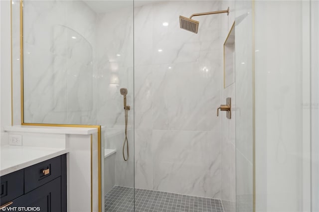 19781 Marino Lake Cir Unit 202, Miromar Lakes, FL 33913 - bathroom with a marble finish shower and vanity