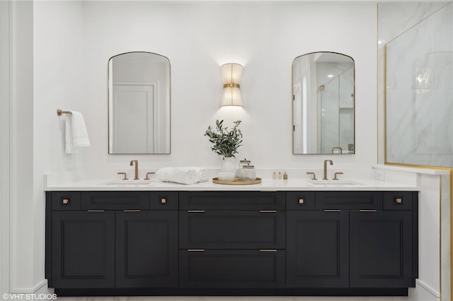 19781 Marino Lake Cir Unit 202, Miromar Lakes, FL 33913 - full bath featuring double vanity and a stall shower