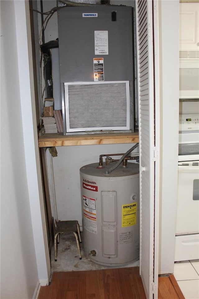 8220 12th Way N Unit H, Saint Petersburg, FL 33702 - utility room with electric water heater