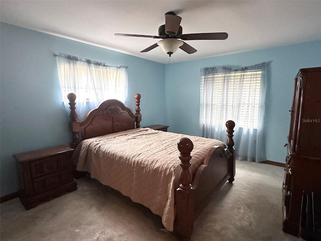 6262 E Rector St, Inverness, FL 34452 - bedroom featuring light carpet and a ceiling fan