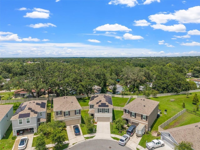 10823 Trailing Vine Dr, Tampa, FL 33610 - aerial perspective of suburban area with a heavily wooded area