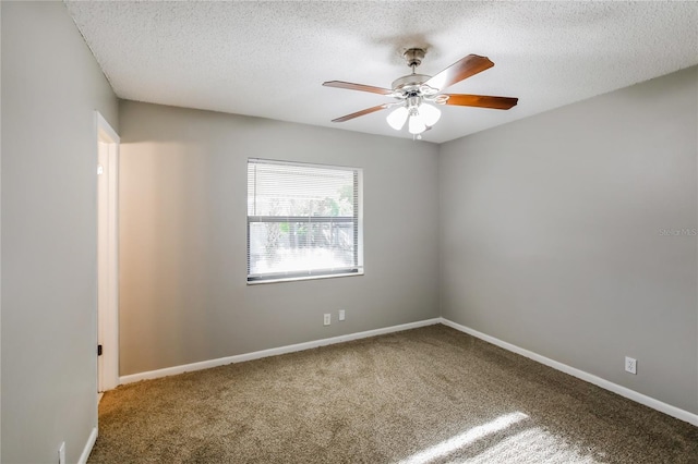 310 SW 76th Ter, North Lauderdale, FL 33068 - empty room featuring carpet floors, ceiling fan, and a textured ceiling