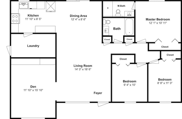 310 SW 76th Ter, North Lauderdale, FL 33068 - view of floor plan / room layout