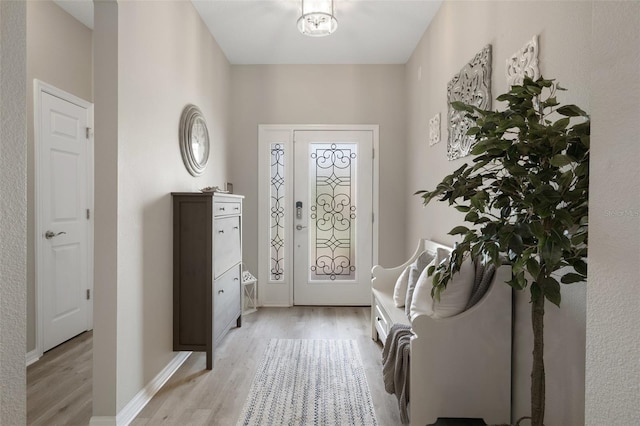 20108 Stone Pine Cir, Lutz, FL 33558 - entryway with light wood finished floors and baseboards