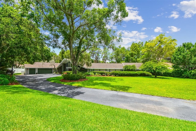 16205 Sentry Woods Ct, Odessa, FL 33556 - view of front facade featuring a front lawn, a garage, and asphalt driveway