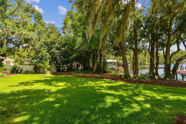 16205 Sentry Woods Ct, Odessa, FL 33556 - view of green lawn featuring a water view