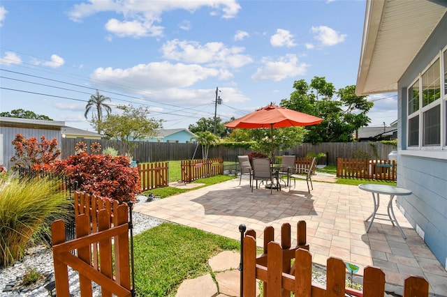 4211 28th Ave N, Saint Petersburg, FL 33713 - fenced backyard featuring a patio area and outdoor dining space