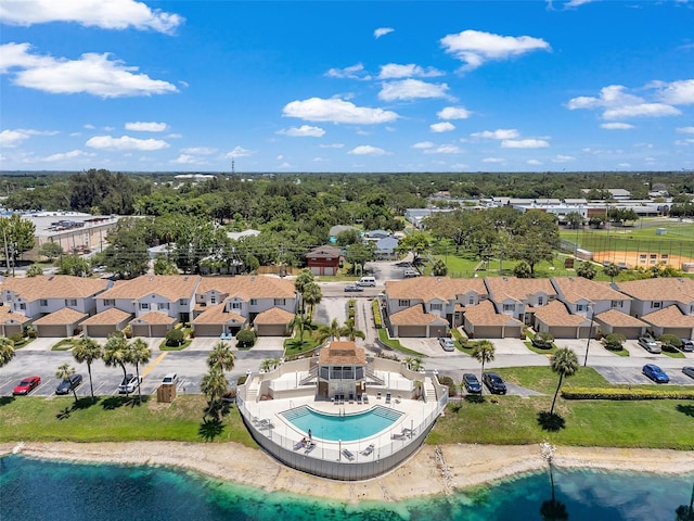 6400 46th Ave N Unit 61, Kenneth City, FL 33709 - aerial view of a pool area