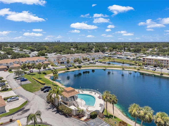 6400 46th Ave N Unit 61, Kenneth City, FL 33709 - aerial view of a pool area and a large body of water
