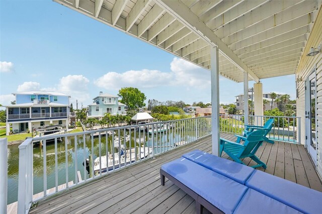 6543 Louise Ct, Hudson, FL 34667 - deck featuring a water view