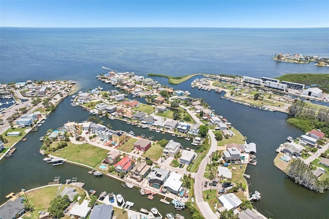 6543 Louise Ct, Hudson, FL 34667 - aerial view of property and surrounding area with a large body of water and nearby suburban area