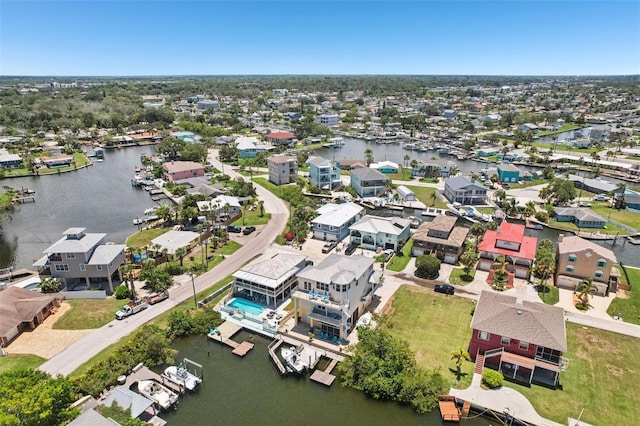 6543 Louise Ct, Hudson, FL 34667 - aerial view of residential area featuring a large body of water