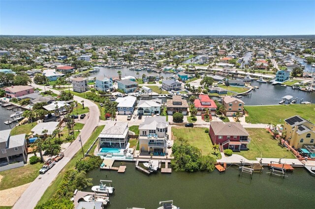 6543 Louise Ct, Hudson, FL 34667 - aerial view of residential area with a large body of water
