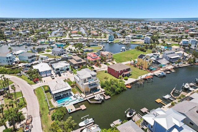 6543 Louise Ct, Hudson, FL 34667 - aerial perspective of suburban area featuring a nearby body of water