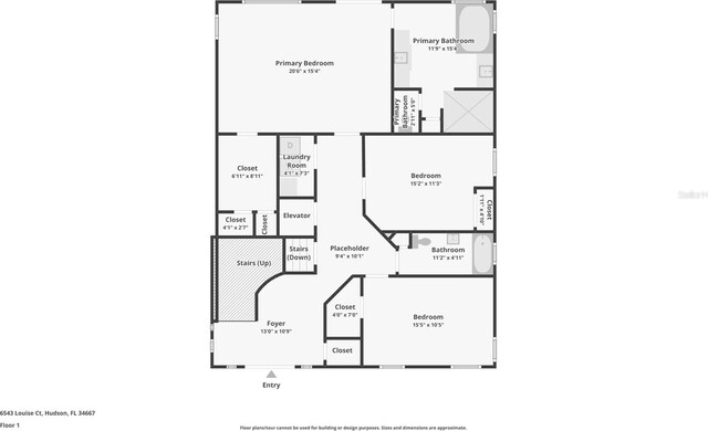 6543 Louise Ct, Hudson, FL 34667 - view of home floor plan
