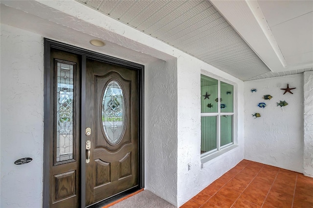 9619 Towanda Ln, Port Richey, FL 34668 - entrance to property featuring stucco siding