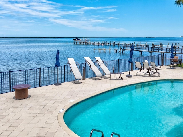 1340 Bayshore Blvd Unit 502, Dunedin, FL 34698 - view of swimming pool with a water view