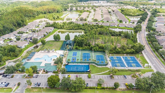 1914 Sassafras Dr, Wesley Chapel, FL 33543 - bird's eye view of a large body of water and a pool