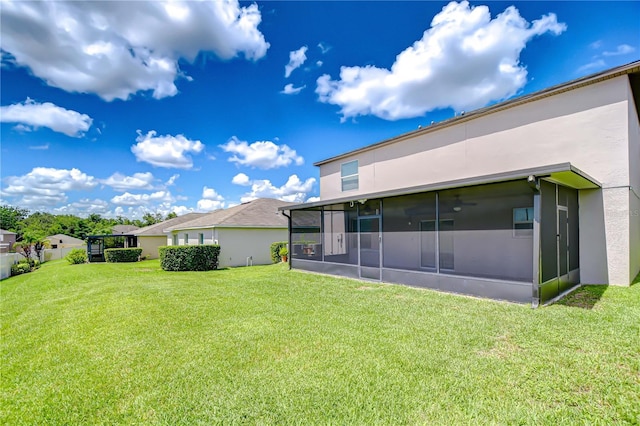 208 English Heritage Pl, Dover, FL 33527 - view of green lawn with a sunroom