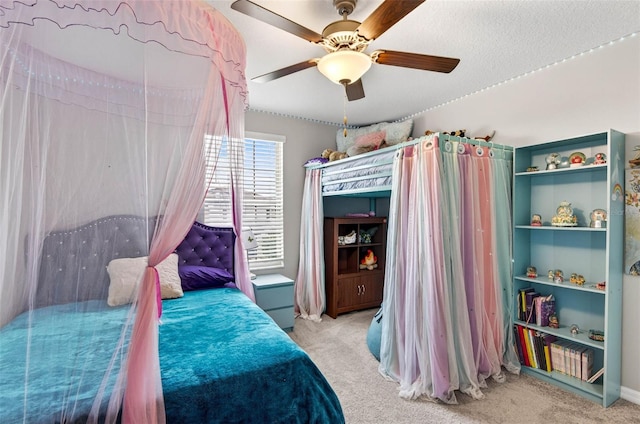 12835 Wildflower Meadow Dr, Riverview, FL 33579 - bedroom with light carpet and ceiling fan