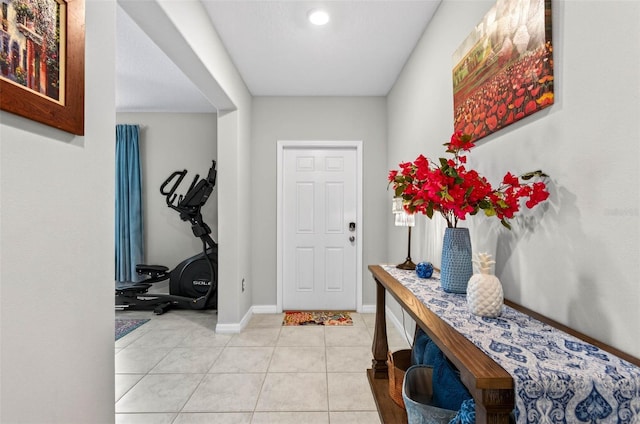 12835 Wildflower Meadow Dr, Riverview, FL 33579 - entrance foyer with light tile patterned floors and baseboards