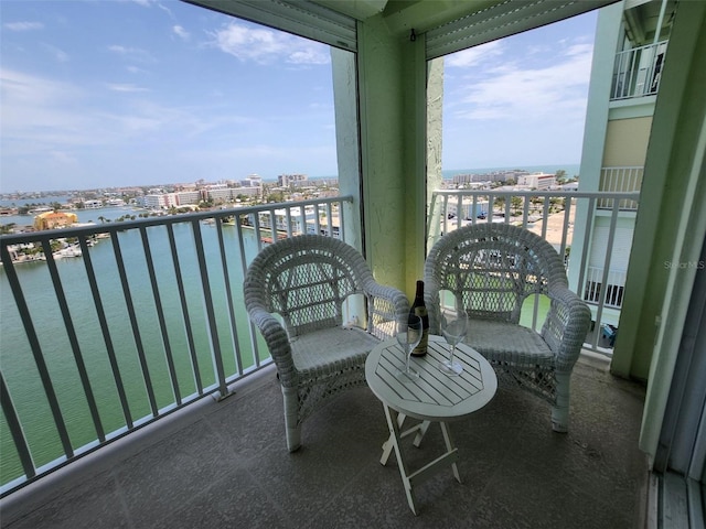 400 64th Ave Unit 1105, St Pete Beach, FL 33706 - balcony featuring a water view and a city view