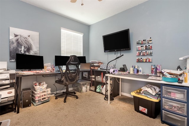 15406 Gopher Trop Pl, Sun City Center, FL 33573 - office area with carpet floors