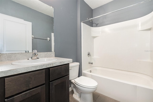 15406 Gopher Trop Pl, Sun City Center, FL 33573 - full bath with shower / washtub combination, vanity, and tile patterned floors