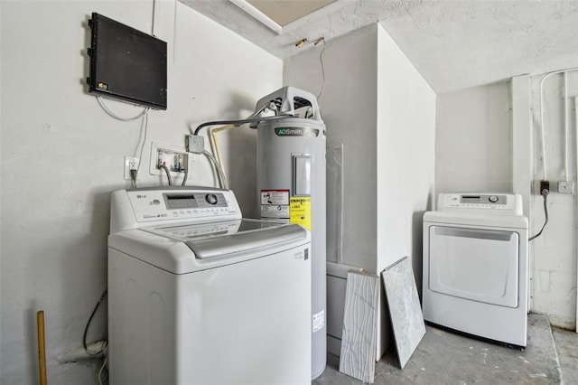 6200 13th Ave, New Port Richey, FL 34653 - washroom with electric water heater and washing machine and dryer
