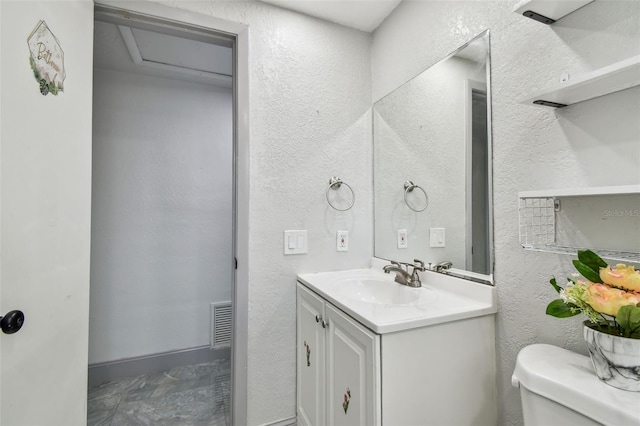 6200 13th Ave, New Port Richey, FL 34653 - half bathroom with vanity and a textured wall