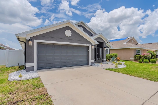 10915 Kirkwall Port Dr, Wimauma, FL 33598 - ranch-style house with a garage, concrete driveway, and stucco siding