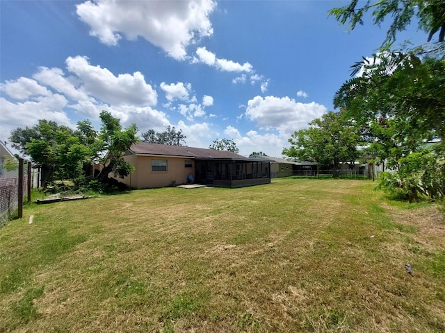 432 Flamingo Dr, Apollo Beach, FL 33572 - view of yard featuring a sunroom
