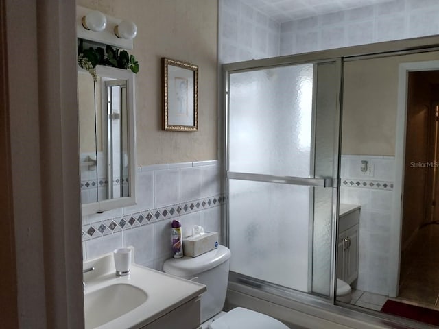 432 Flamingo Dr, Apollo Beach, FL 33572 - bathroom with tile walls and vanity