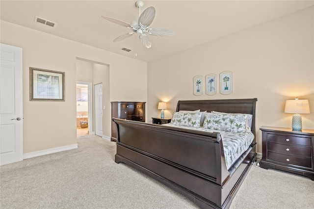 4911 Rock Island Ct, Wimauma, FL 33598 - bedroom with carpet, ensuite bath, and ceiling fan