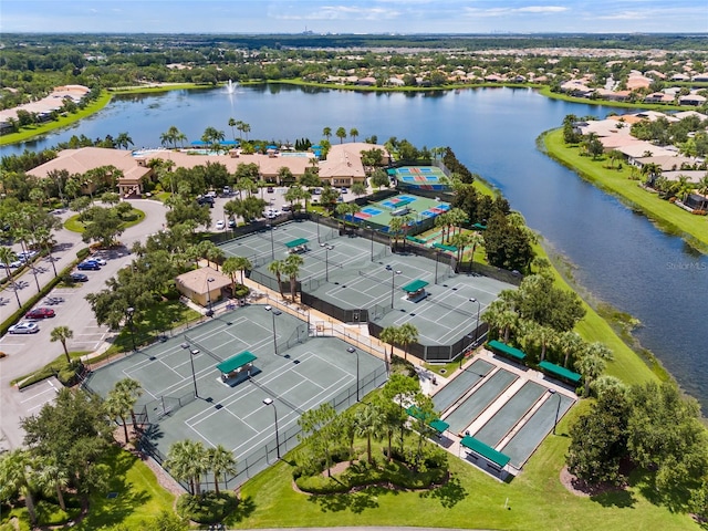 4911 Rock Island Ct, Wimauma, FL 33598 - aerial perspective of suburban area with a nearby body of water